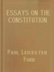 Essays on the Constitution of the United States